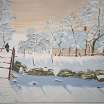 Die Elster nach Monet,     Acryl auf Leinwand 60 x 40